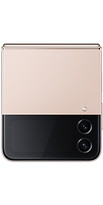 Logo-Galaxy Z Flip4 Back Closed Pink Gold